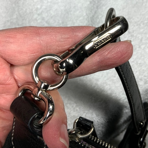 Coach Signature Black Madison Audrey Satchel Shoulder Tote - Picture 11 of 16